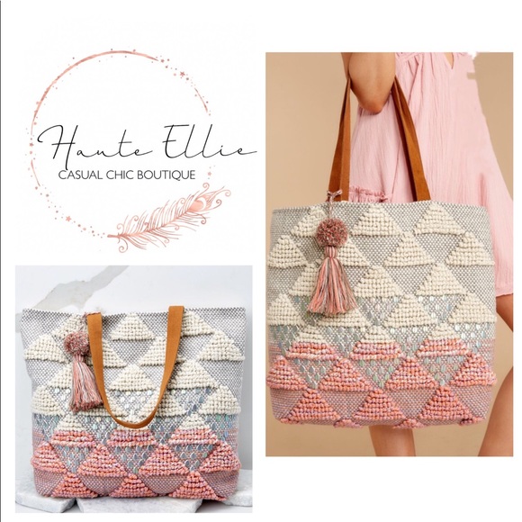 Textured Crochet Handmade Oversized Tote - Picture 4 of 14